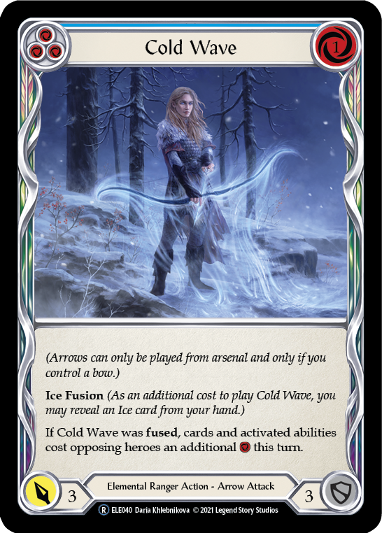 Cold Wave (Blue) [U-ELE040] (Tales of Aria Unlimited)  Unlimited Rainbow Foil | Good Games Morley