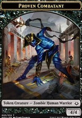 Proven Combatant // Zombie Double-Sided Token [Hour of Devastation Tokens] | Good Games Morley