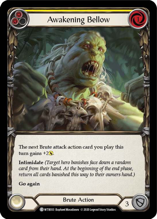 Awakening Bellow (Yellow) [U-WTR033] (Welcome to Rathe Unlimited)  Unlimited Rainbow Foil | Good Games Morley