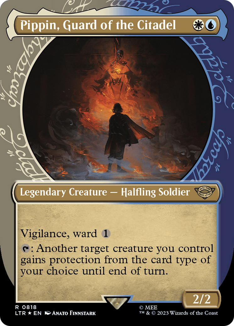 Pippin, Guard of the Citadel (Showcase) (Surge Foil) [The Lord of the Rings: Tales of Middle-Earth] | Good Games Morley
