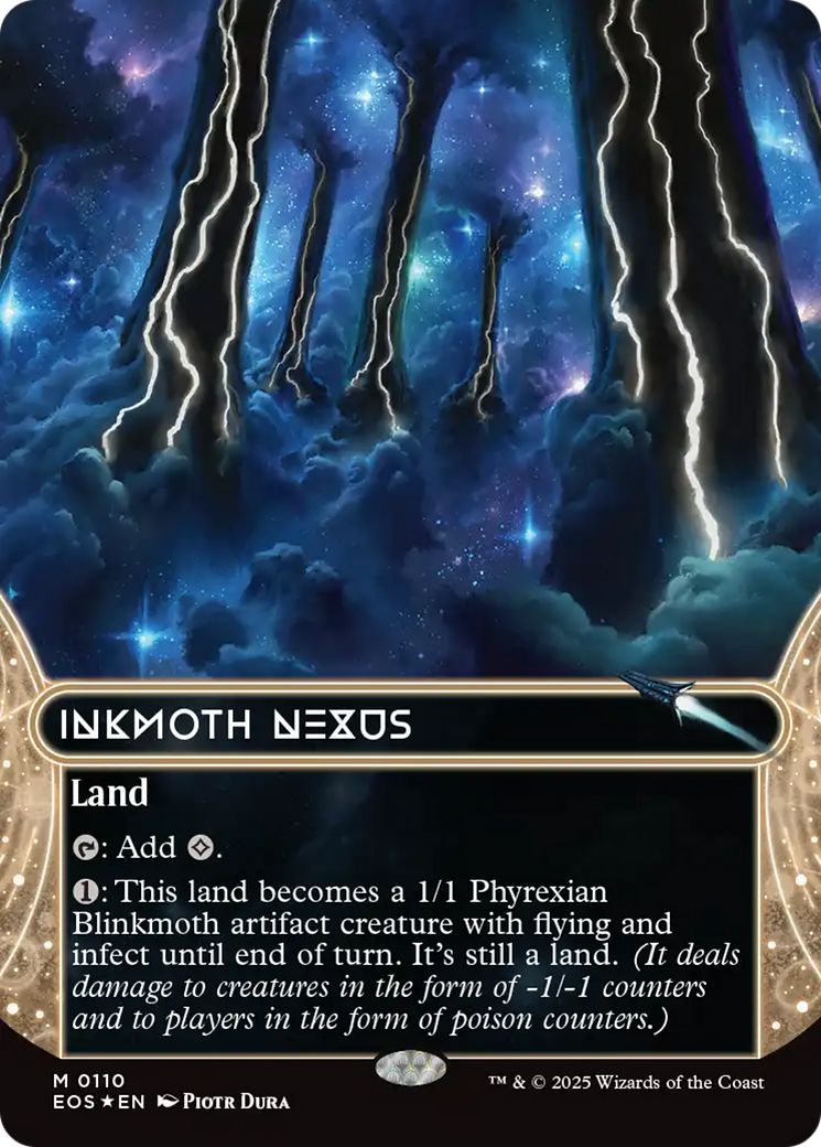 Inkmoth Nexus (0110) (Borderless) (Galaxy Foil) [Edge of Eternities: Stellar Sights] | Good Games Morley