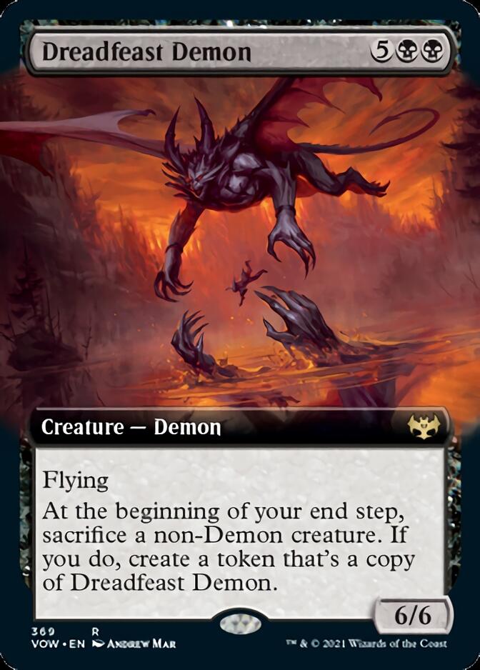 Dreadfeast Demon (Extended Art) [Innistrad: Crimson Vow] | Good Games Morley
