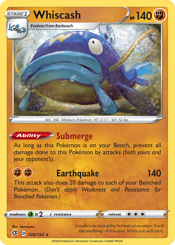 Whiscash (100/192) [Sword & Shield: Rebel Clash] | Good Games Morley
