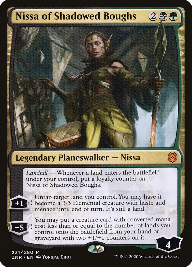 Nissa of Shadowed Boughs 231/280 (Zendikar Rising)  | Good Games Morley