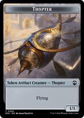 Aetherborn (Ripple Foil) // Thopter Double-Sided Token [Modern Horizons 3 Commander Tokens] | Good Games Morley