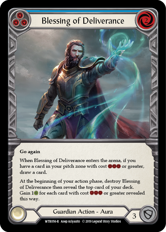 Blessing of Deliverance (Blue) [WTR056-R] (Welcome to Rathe)  Alpha Print Rainbow Foil | Good Games Morley