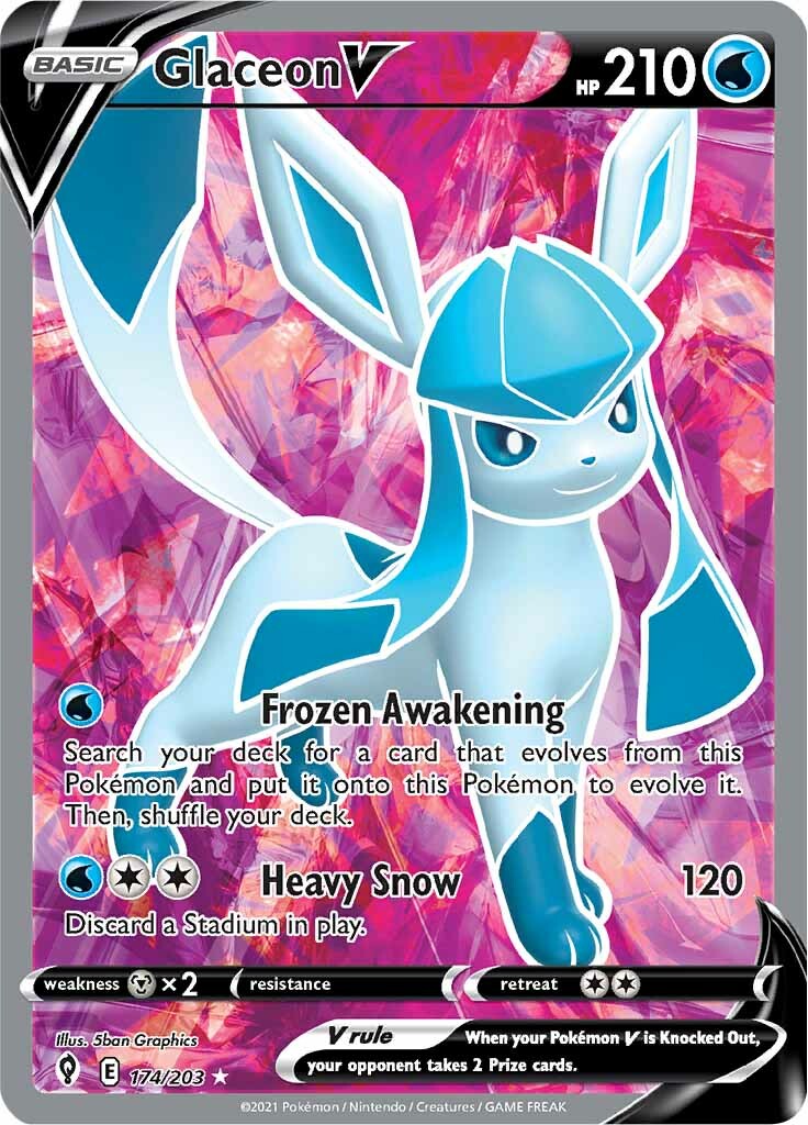 Glaceon V (174/203) [Sword & Shield: Evolving Skies] | Good Games Morley