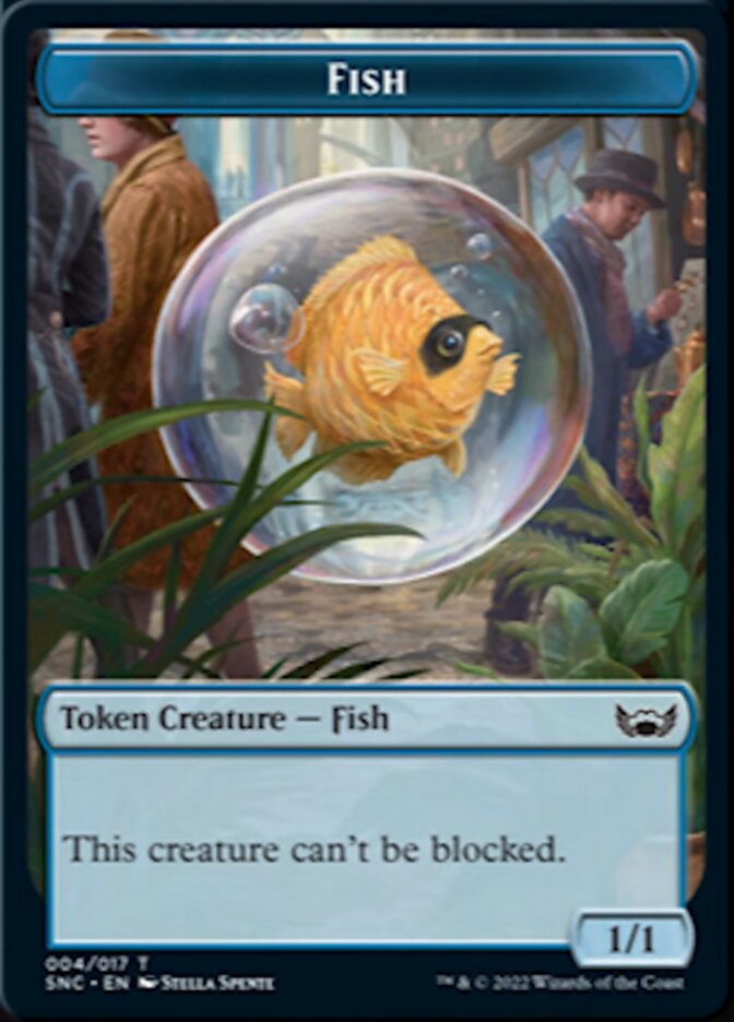 Fish // Dog Double-Sided Token [Streets of New Capenna Tokens] | Good Games Morley