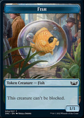 Fish // Spirit Double-Sided Token [Streets of New Capenna Tokens] | Good Games Morley