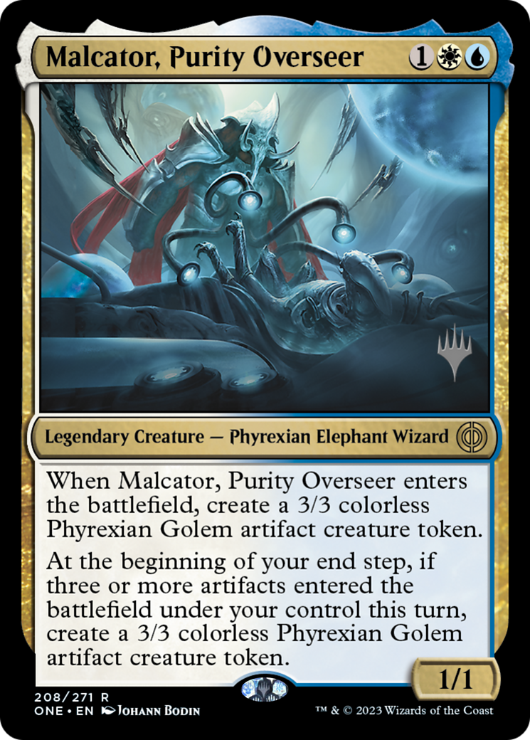 Malcator, Purity Overseer (Promo Pack) [Phyrexia: All Will Be One Promos] | Good Games Morley
