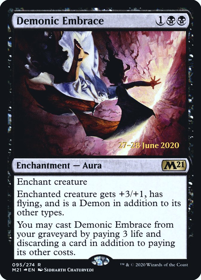 Demonic Embrace [Core Set 2021 Prerelease Promos] | Good Games Morley