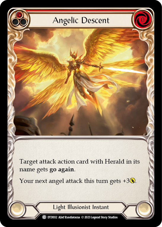 Angelic Descent (Red) [DTD032] (Dusk Till Dawn)  Rainbow Foil | Good Games Morley