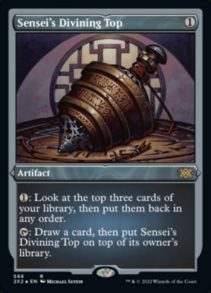 Sensei's Divining Top (Foil Etched) [Double Masters 2022] | Good Games Morley