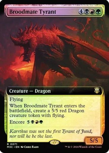 Broodmate Tyrant (Extended Art) (Ripple Foil) [Modern Horizons 3 Commander] | Good Games Morley