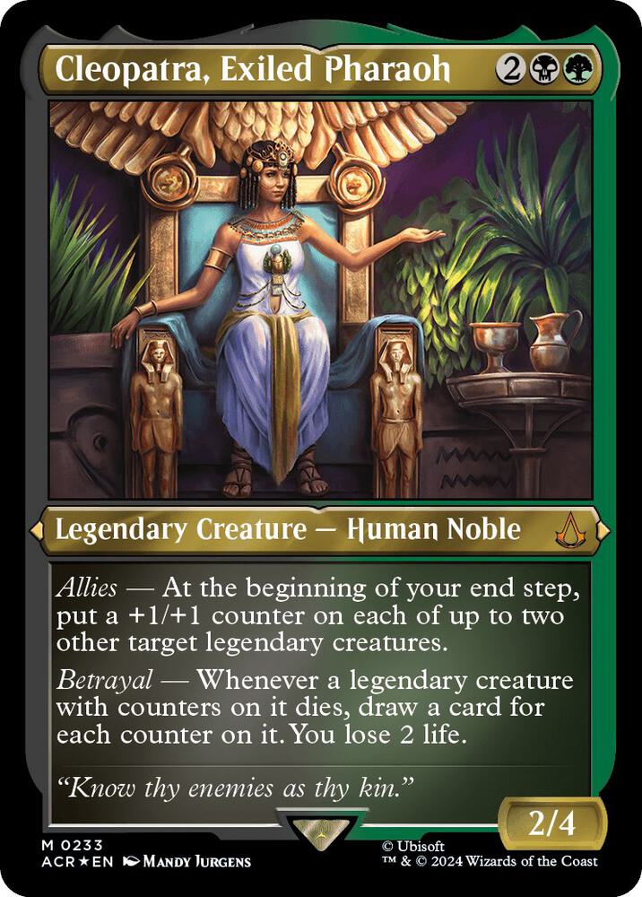 Cleopatra, Exiled Pharaoh 233 (Universes Beyond: Assassin's Creed)  - Etched Foil | Good Games Morley