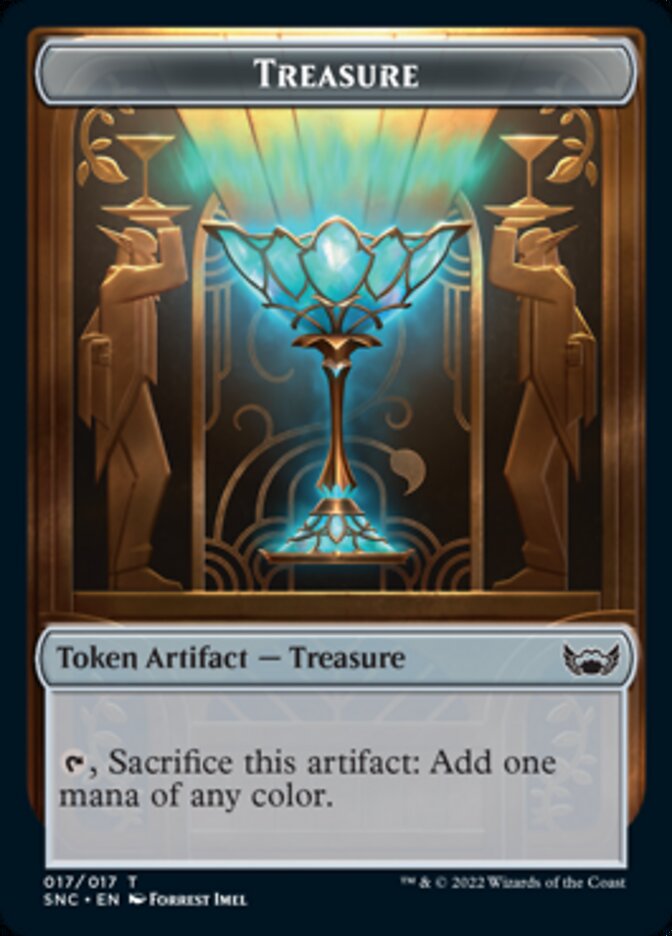 Treasure (017) // Angel Double-Sided Token [Streets of New Capenna Tokens] | Good Games Morley