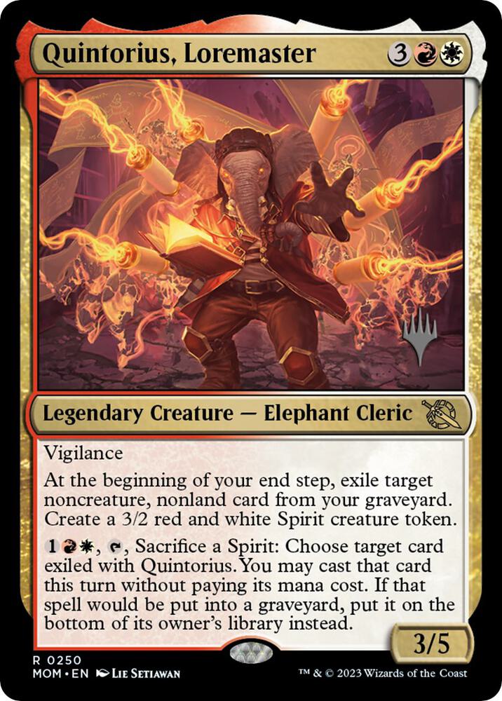 Quintorius Loremaster 250p/162 (Promo Pack: March of the Machine)  - Foil | Good Games Morley