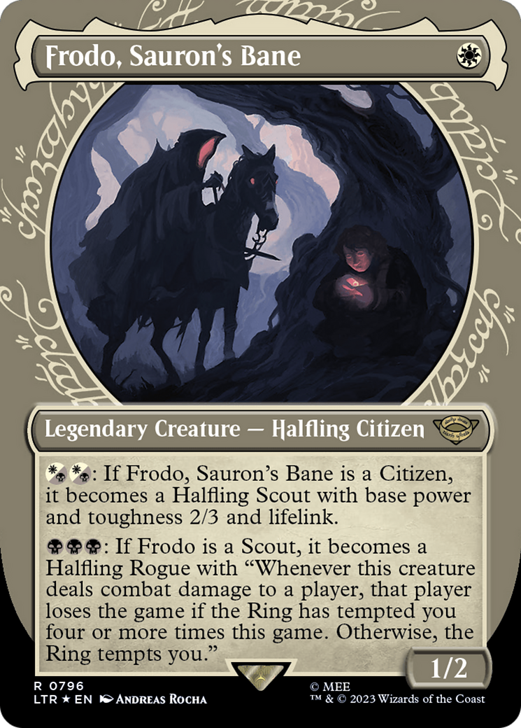 Frodo, Sauron's Bane (Showcase) (Surge Foil) [The Lord of the Rings: Tales of Middle-Earth] | Good Games Morley