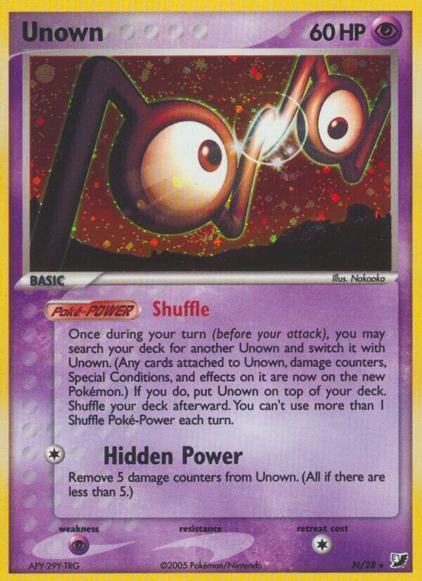 Unown N N/28 (EX Unseen Forces)  - Holofoil | Good Games Morley