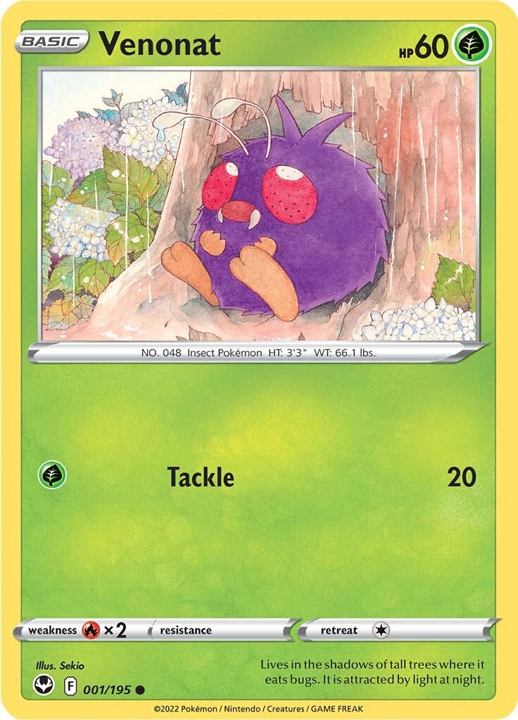 Venonat (001/195) [Sword & Shield: Silver Tempest] | Good Games Morley