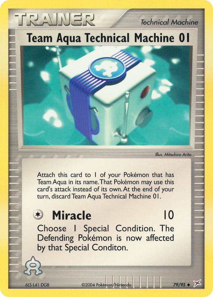 Team Aqua Technical Machine 01 79/95 (EX Team Magma vs Team Aqua)  - Reverse Holofoil | Good Games Morley