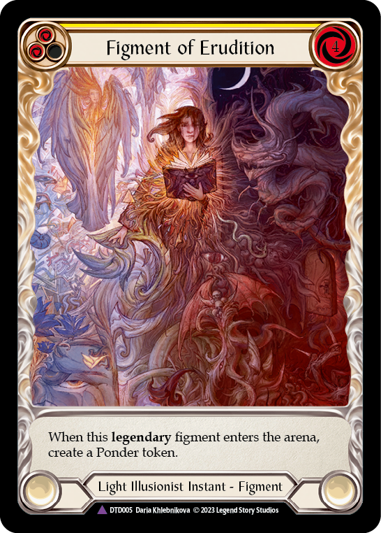 Figment of Erudition // Suraya, Archangel of Erudition (Marvel) [DTD005] (Dusk Till Dawn)  Cold Foil | Good Games Morley