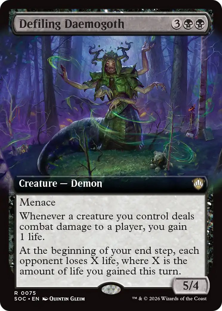 Defiling Daemogoth (Extended Art) [Secrets of Strixhaven Commander] | Good Games Morley