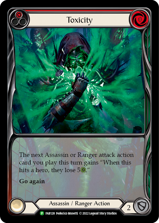 Toxicity (Red) [FAB128] (Promo)  Rainbow Foil | Good Games Morley