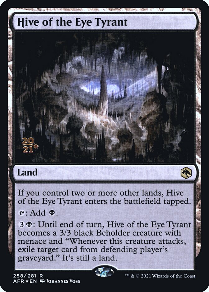 Hive of the Eye Tyrant [Dungeons & Dragons: Adventures in the Forgotten Realms Prerelease Promos] | Good Games Morley