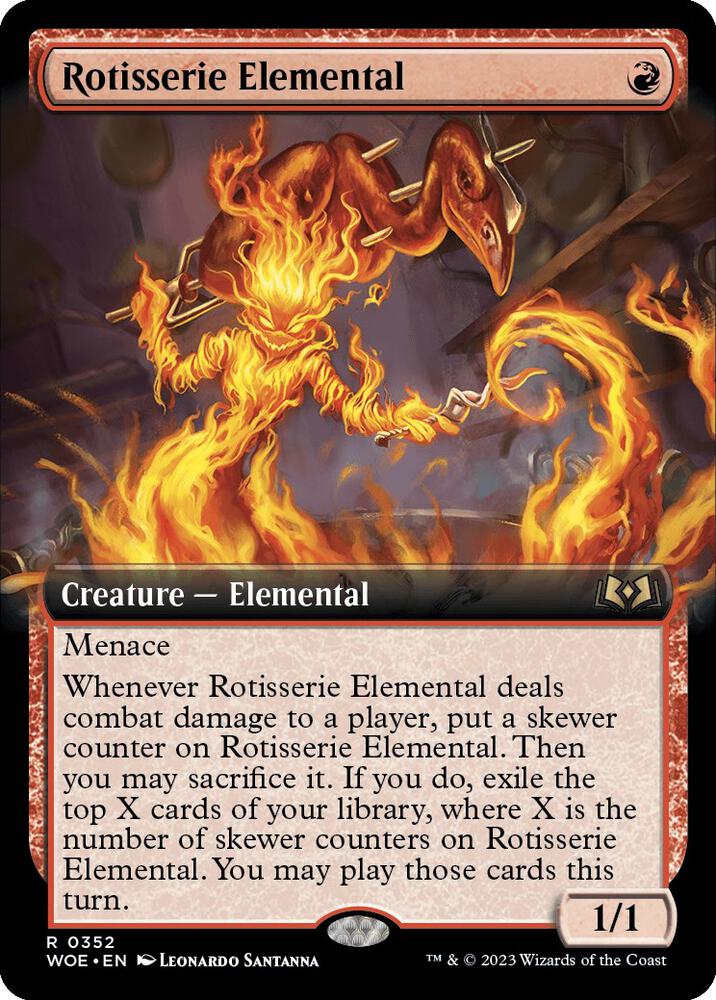 Rotisserie Elemental 352/276 (Wilds of Eldraine)  - Extended Art | Good Games Morley