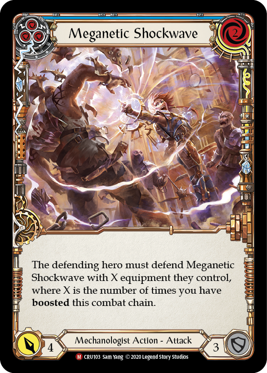 Meganetic Shockwave [CRU103] (Crucible of War)  1st Edition Rainbow Foil | Good Games Morley
