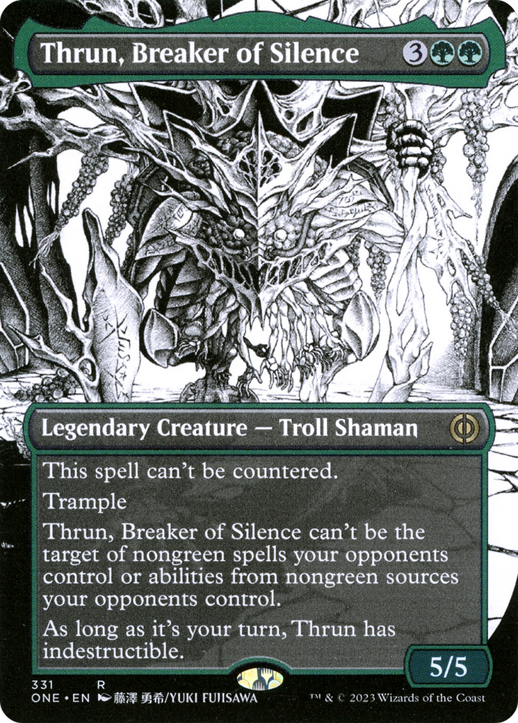 Thrun, Breaker of Silence (Borderless Manga) [Phyrexia: All Will Be One] | Good Games Morley