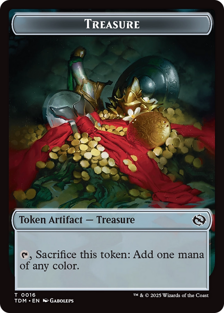 Zombie Druid // Treasure Double-Sided Token [Tarkir: Dragonstorm Tokens] | Good Games Morley
