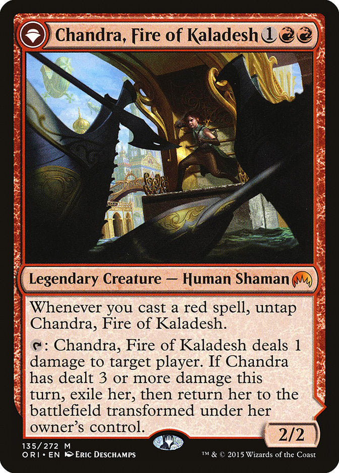 Chandra, Fire of Kaladesh // Chandra, Roaring Flame 135/272 (Magic Origins)  | Good Games Morley