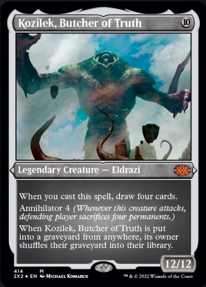 Kozilek, Butcher of Truth (Foil Etched) [Double Masters 2022] | Good Games Morley