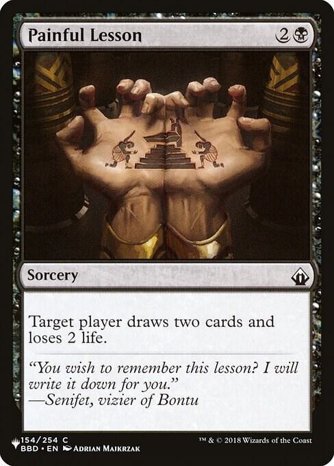 Painful Lesson BBD 154/254 (The List Reprints)  | Good Games Morley