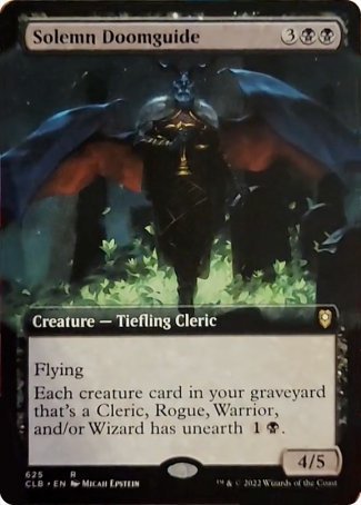 Solemn Doomguide (Extended Art) [Commander Legends: Battle for Baldur's Gate] | Good Games Morley