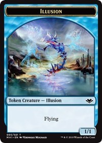 Illusion (005) // Wrenn and Six Emblem (021) Double-Sided Token [Modern Horizons Tokens] | Good Games Morley