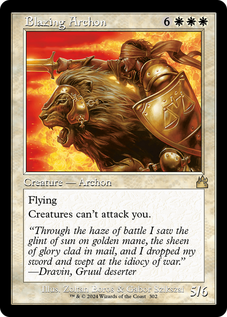 Blazing Archon (Retro Frame) [Ravnica Remastered] | Good Games Morley