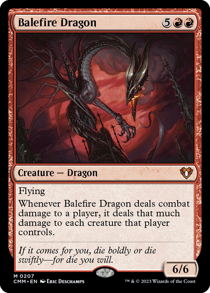 Balefire Dragon 207/451 (Commander Masters)  - Foil | Good Games Morley
