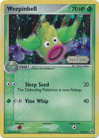 Weepinbell (47/92) (Stamped) [EX: Legend Maker] | Good Games Morley