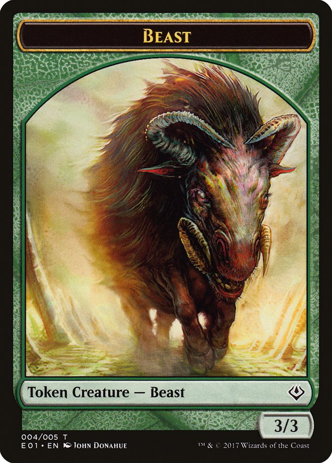 Beast (004) // Soldier Double-Sided Token [Archenemy: Nicol Bolas Tokens] | Good Games Morley