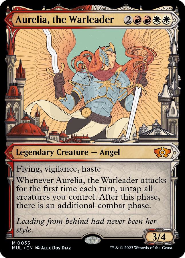 Aurelia, the Warleader 35/65 (March of the Machine: Multiverse Legends)  - Showcase Foil | Good Games Morley