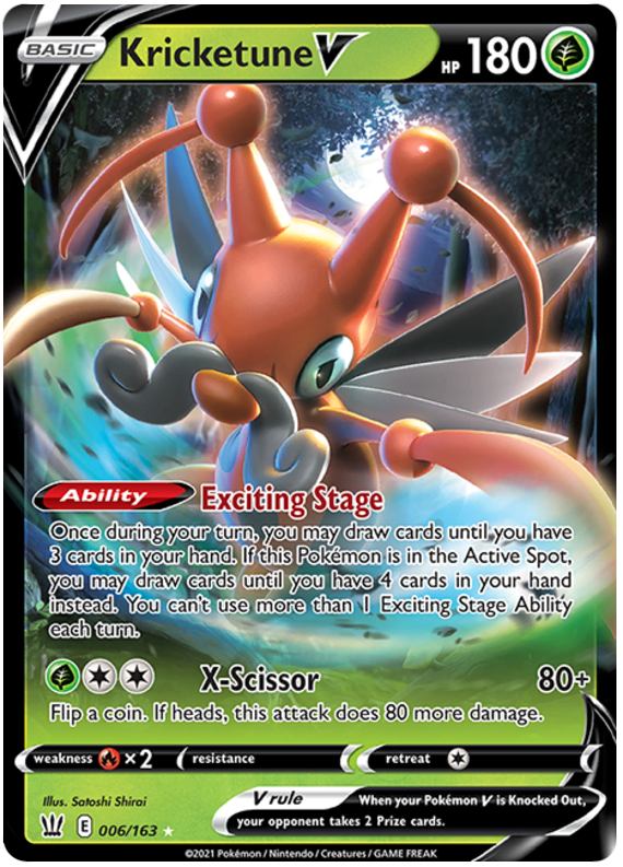 Kricketune V (006/163) [Sword & Shield: Battle Styles] | Good Games Morley