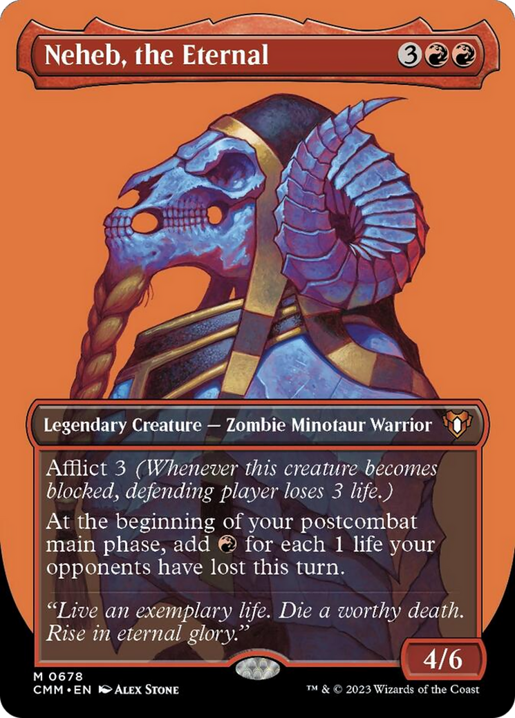Neheb, the Eternal (Borderless Profile) [Commander Masters] | Good Games Morley