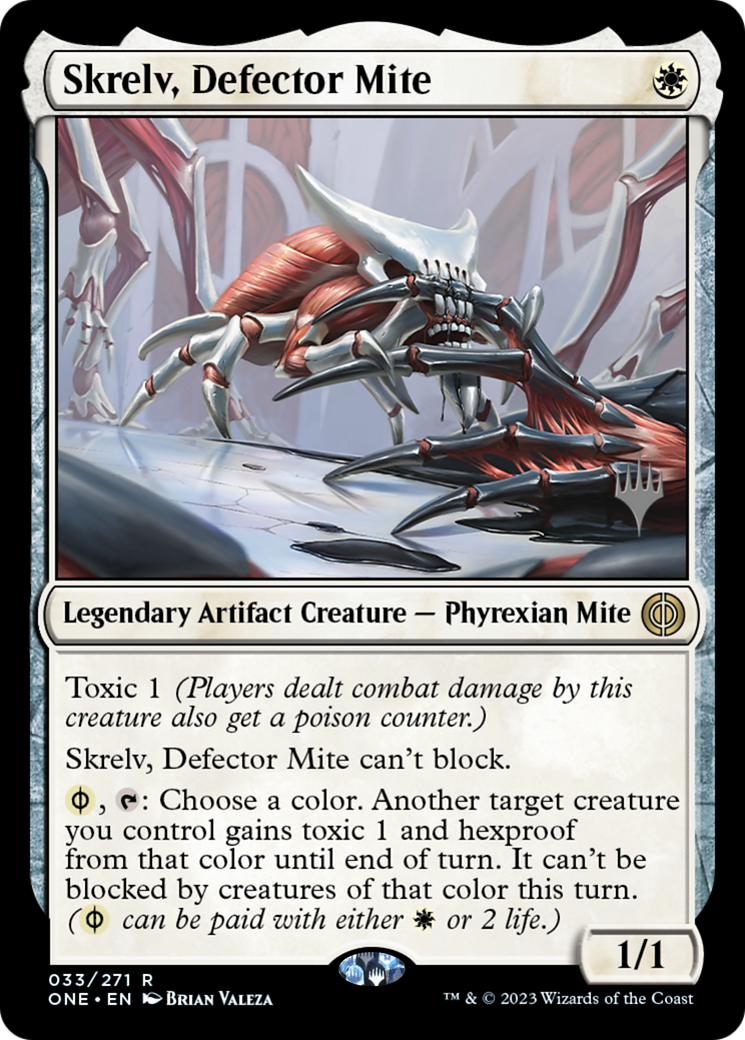 Skrelv, Defector Mite (Promo Pack) [Phyrexia: All Will Be One Promos] | Good Games Morley