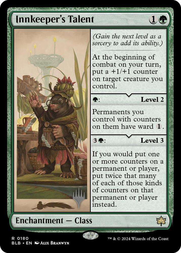 Innkeepers Talent 180 (Promo Pack: Bloomburrow)  - Foil | Good Games Morley
