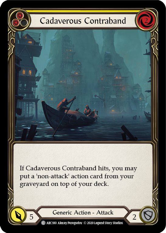 Cadaverous Contraband (Yellow) [U-ARC180] (Arcane Rising Unlimited)  Unlimited Normal | Good Games Morley