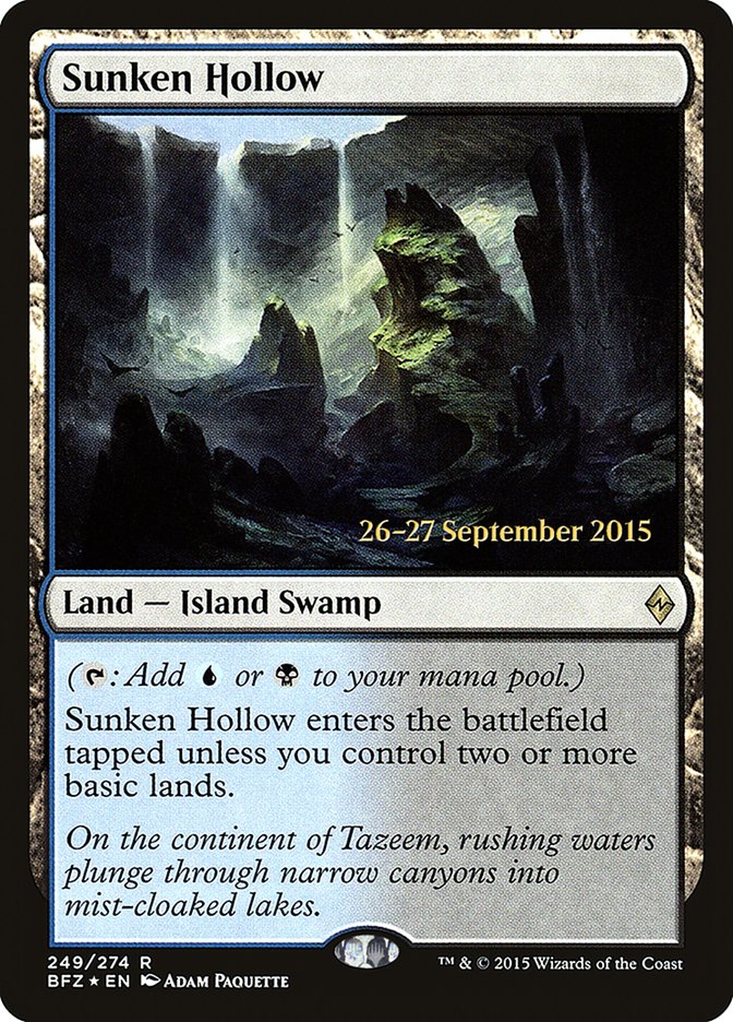 Sunken Hollow [Battle for Zendikar Prerelease Promos] | Good Games Morley