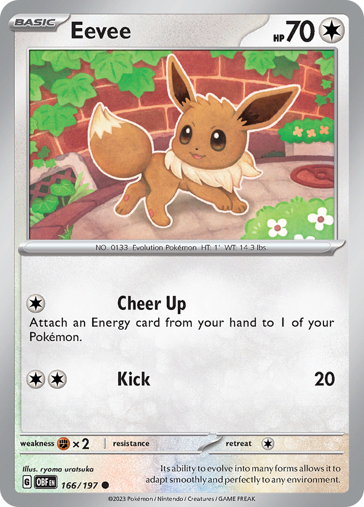 Eevee (166/197) [Scarlet & Violet: Obsidian Flames] | Good Games Morley
